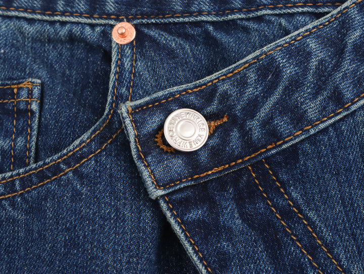 Roman Navy Blue Denim Length Zipper Fly Jeans Pants