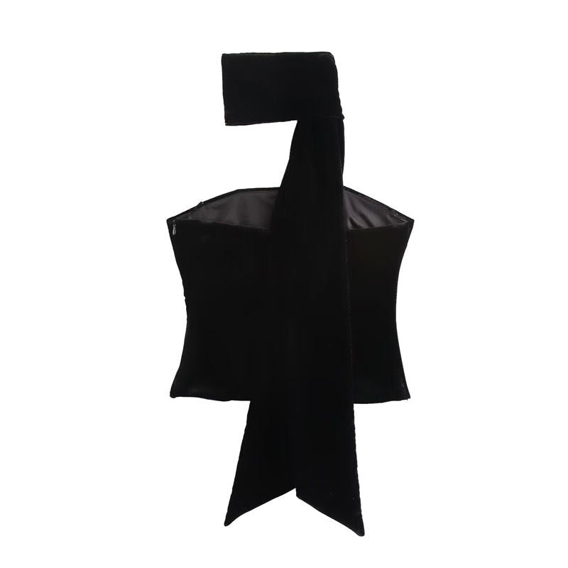 Kataleya Black Halter Neck Tube Top