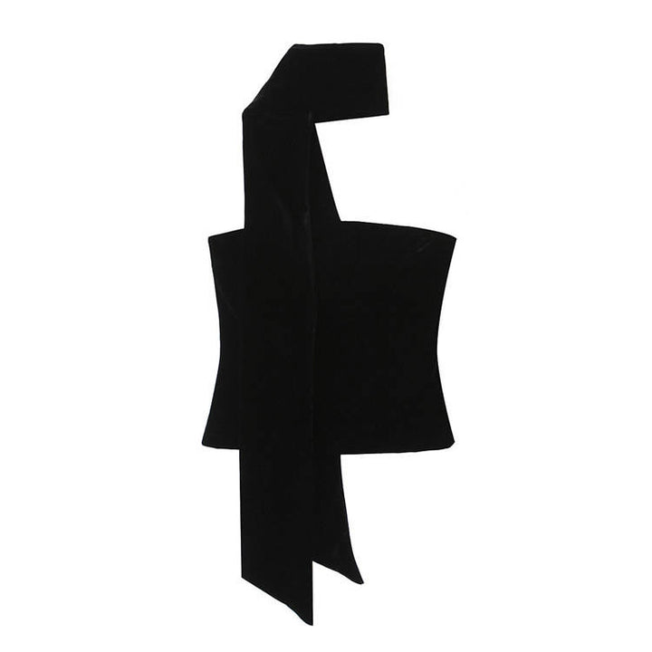 Kataleya Black Halter Neck Tube Top
