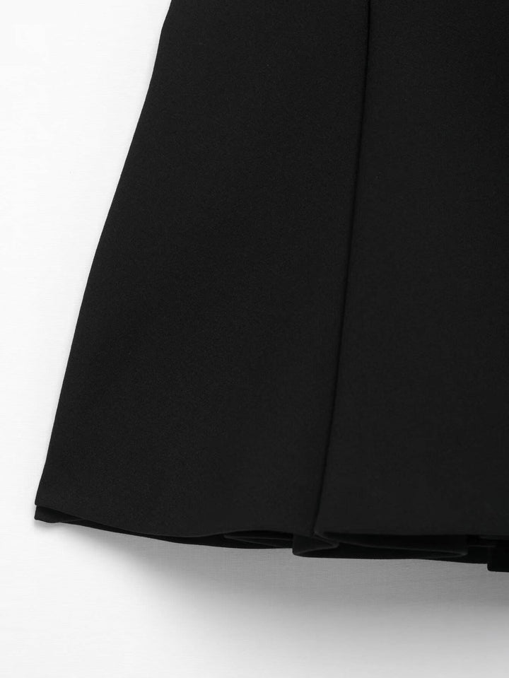 Meilani Black Zipper Fly  Casual Short Mini Skirt