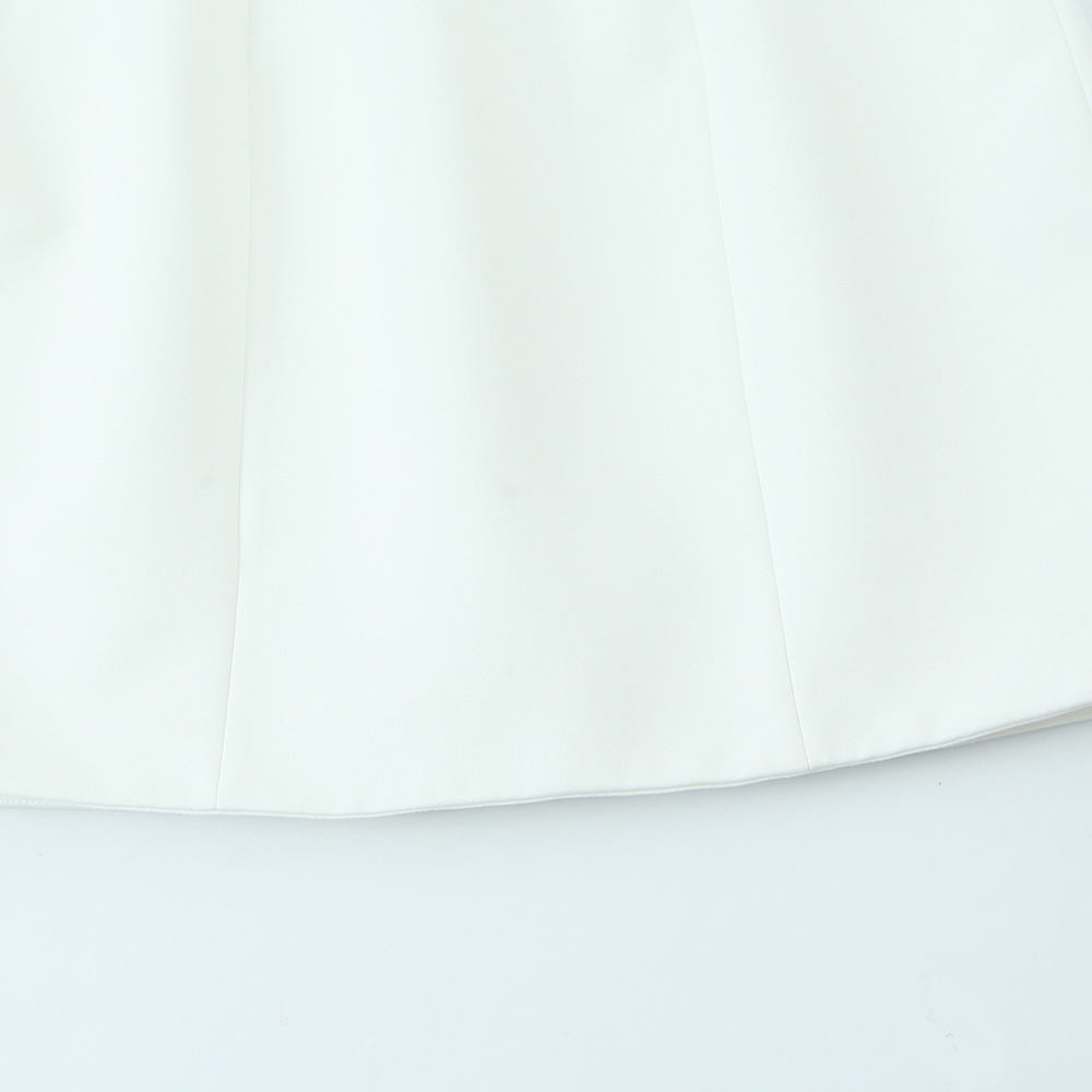 Sariah White V-Neck Mini Dress Vintage Sleeveless Mini Dress