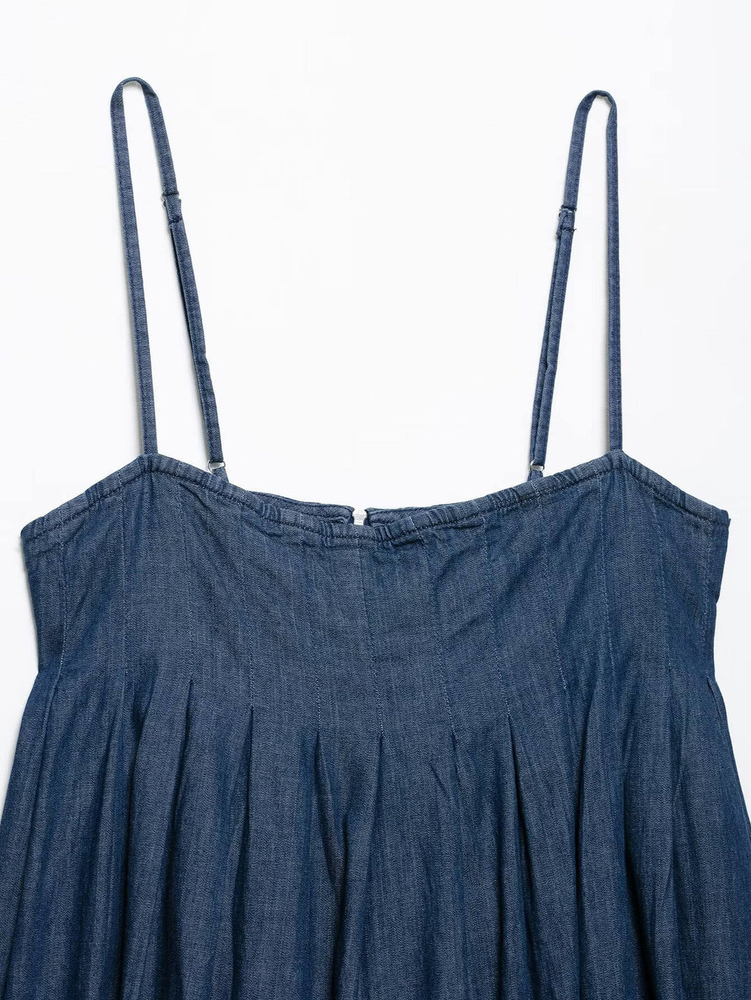 Romy Denim Blue Spaghetti Strap Mini Dress