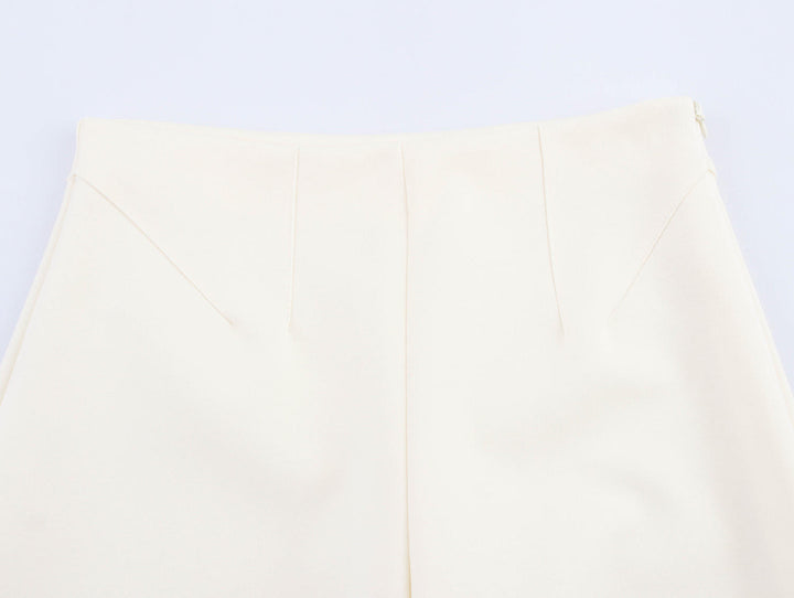 Wrenlee Beige Zipper Fly Elegant Pants Casual Loose  Trouser