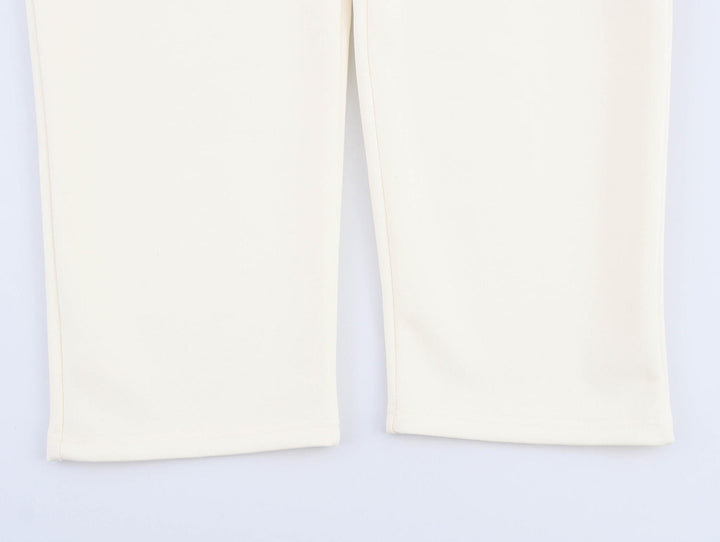 Wrenlee Beige Zipper Fly Elegant Pants Casual Loose  Trouser