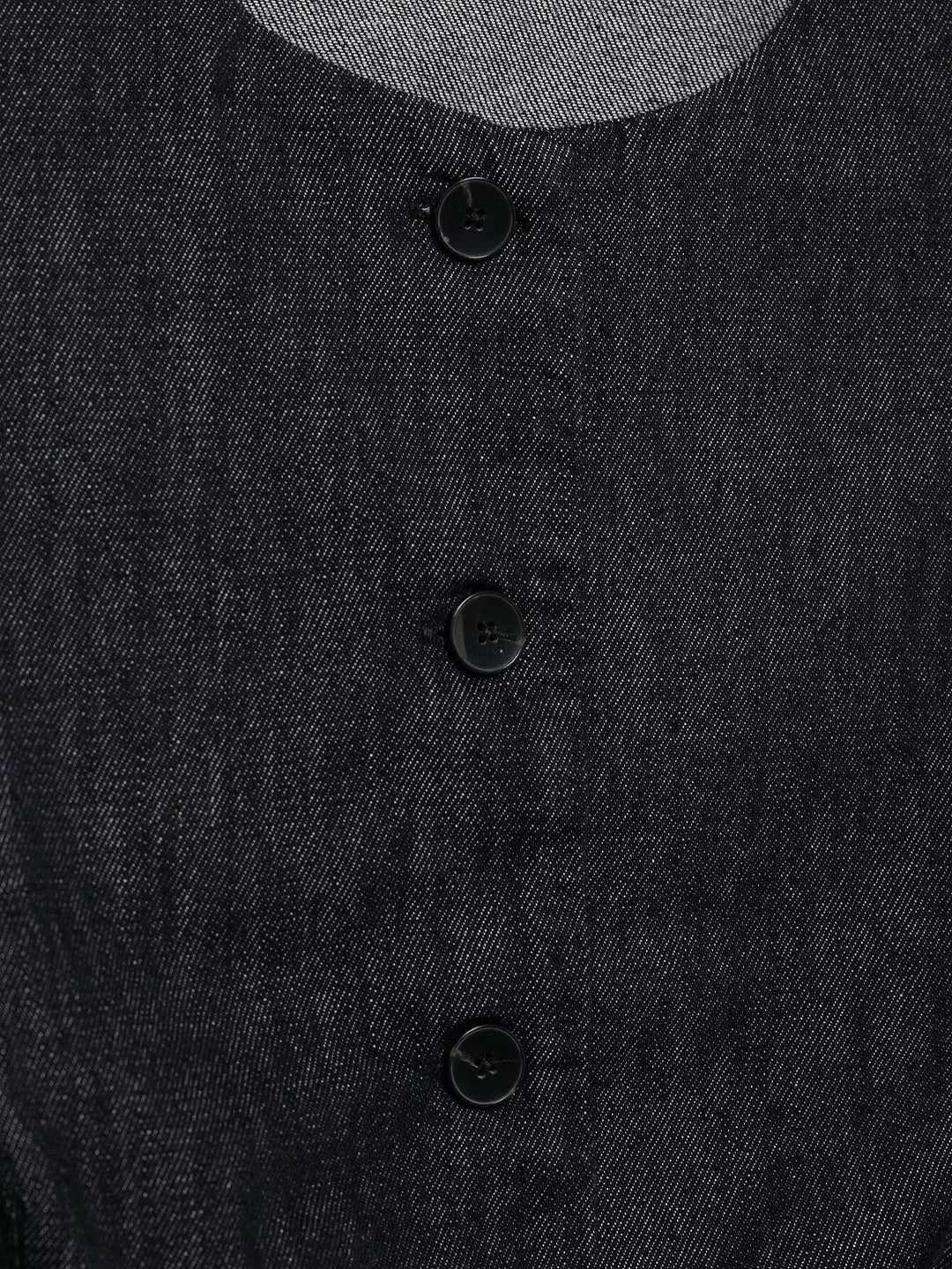 Juniper Denim Black Buttons up Crew Neck Casual Vest Top