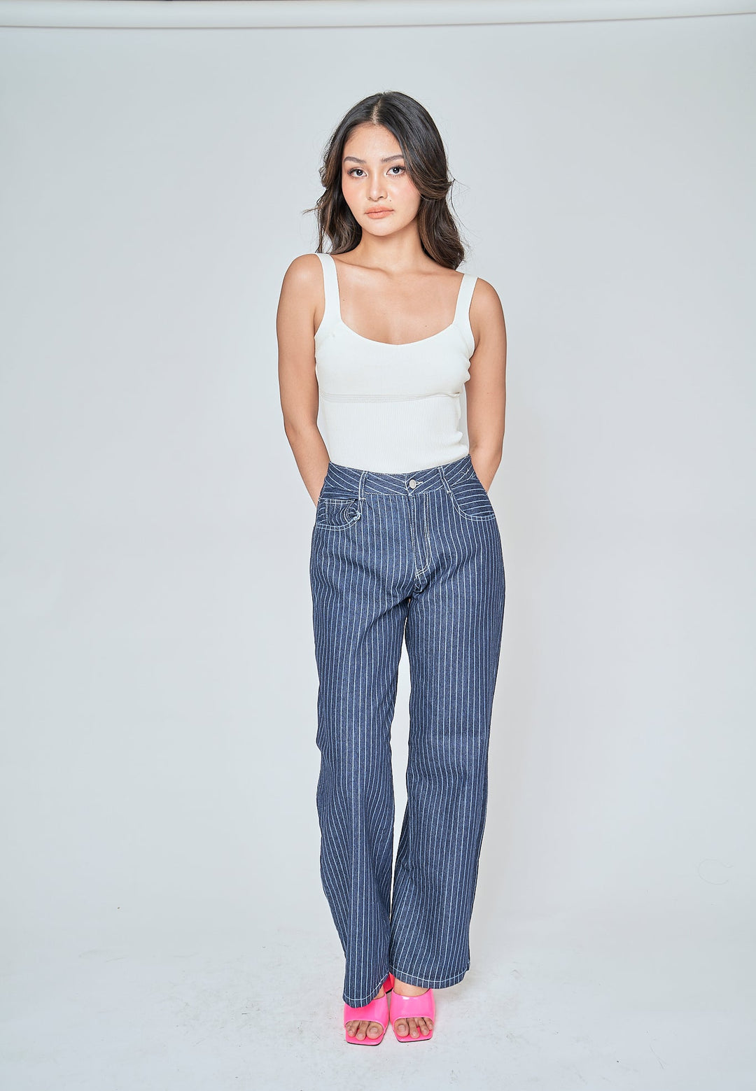 Siona Off White Knitted Scoop Neck Sleeveless Bodysuit