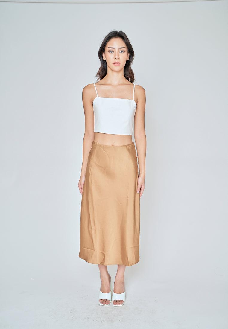 Fumi White Linen Sleeveless Self Tie Strap Zipper Back Top