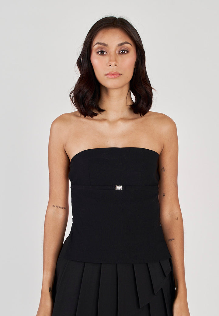 Kyrell Black Lined Classic Tube Top