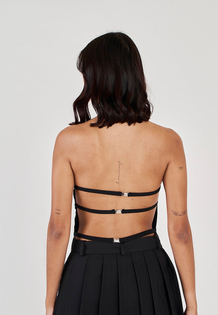 Kyrell Black Lined Classic Tube Top