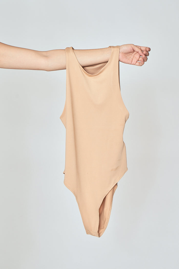 Barba Nude Round Neck Sleeveless Bodysuit