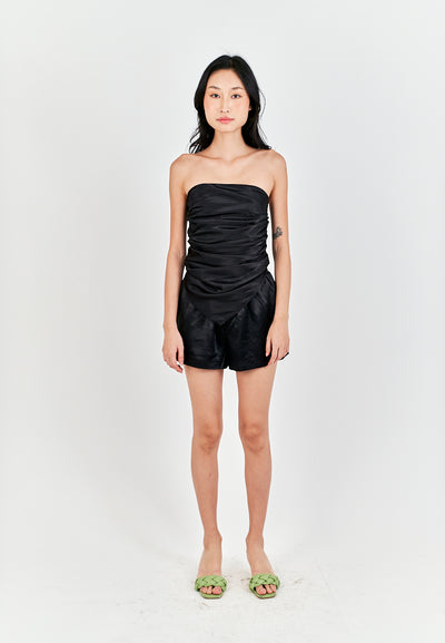 Shentolle Black Elastic Waist Short