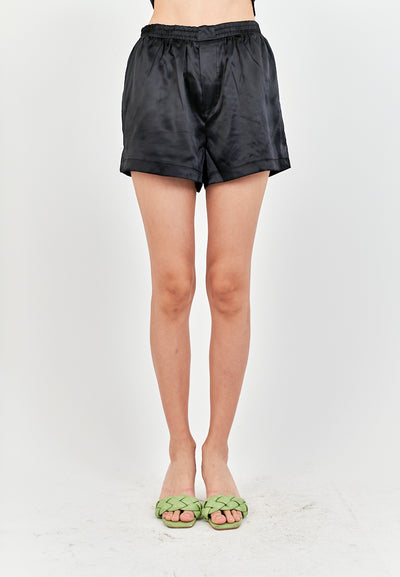 Shentolle Black Elastic Waist Short