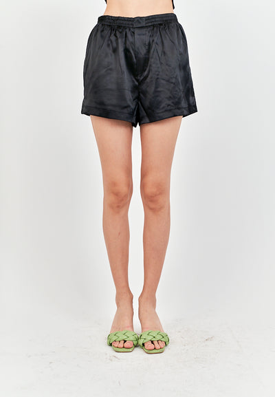 Shentolle Black Elastic Waist Short