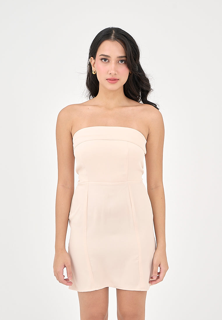 Suazanah Blush Pink Mini Tube Dress
