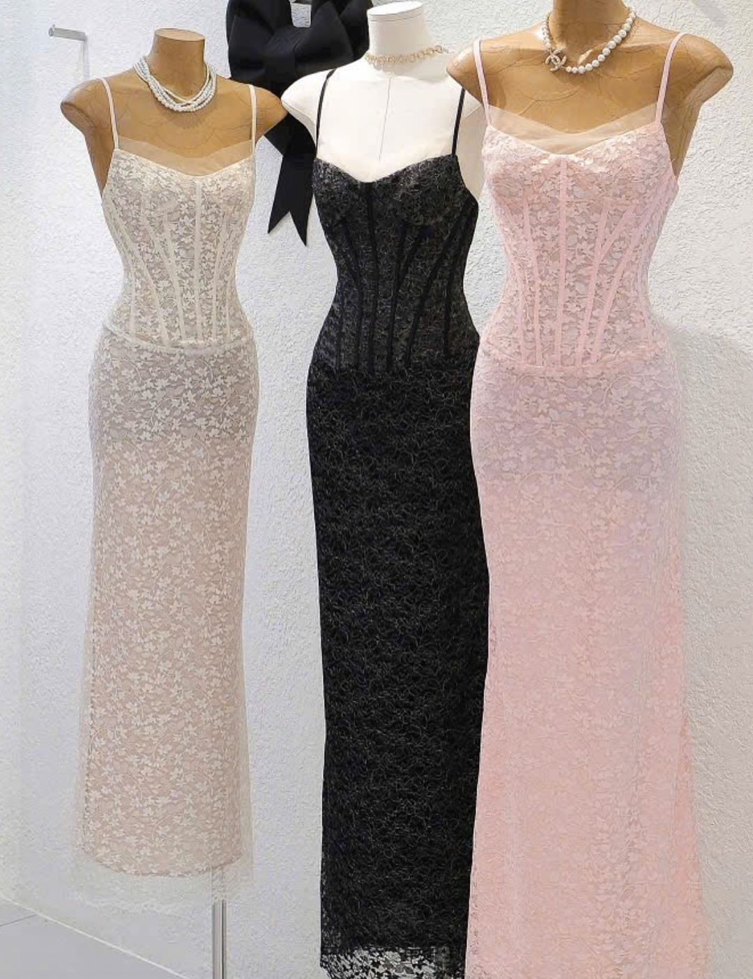 Quillan Black Floral Velvet Mesh Spaghetti Strap Maxi Dress