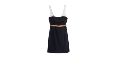 Rufina Black Sashes Bodycon Mini Dress
