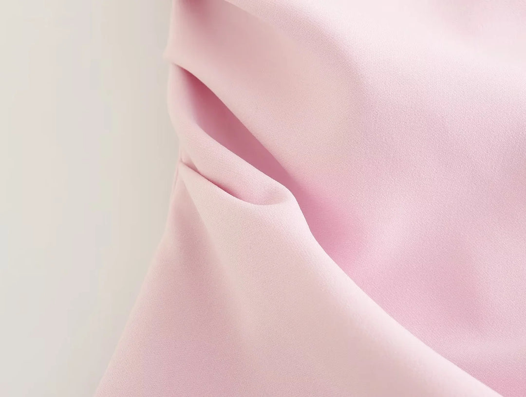 Daina Pink Ruch Sides Tube Top
