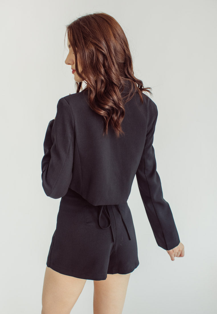Cairo Black Outwear High Waist Skort