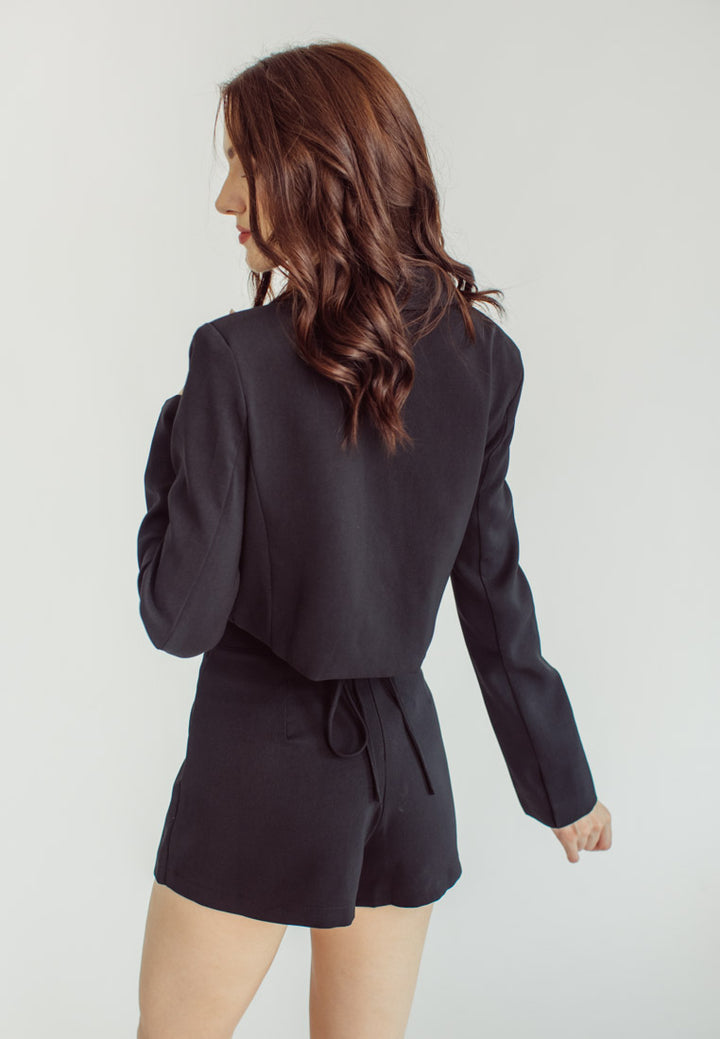 Cairo Black Outwear High Waist Skort