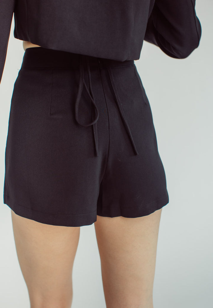 Cairo Black Outwear High Waist Skort