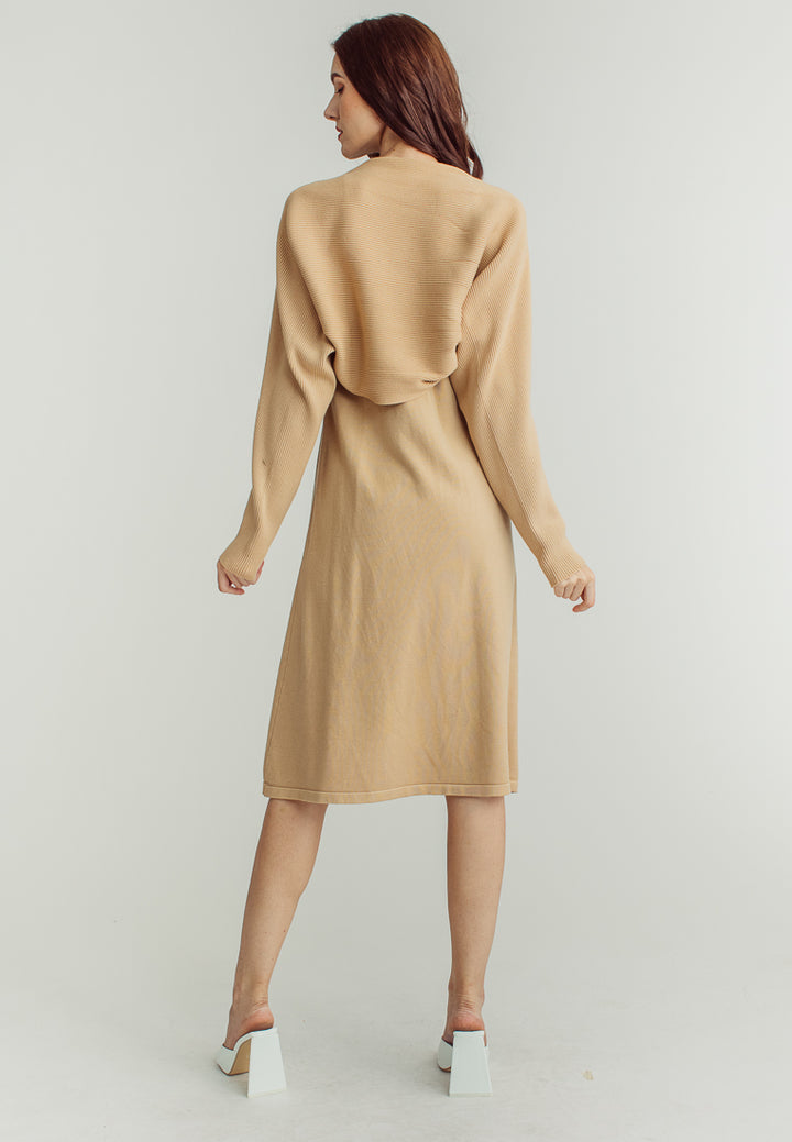 Mandy Brown long Sleeve Cardigans Knitted Top
