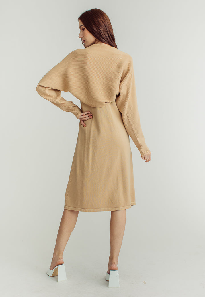 Mandy Brown long Sleeve Cardigans Knitted Top