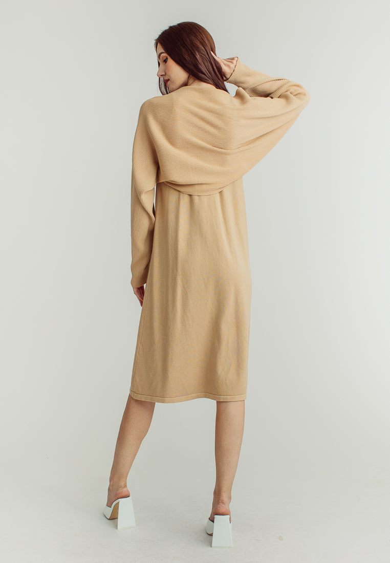 Mandy Brown long Sleeve Cardigans Knitted Top