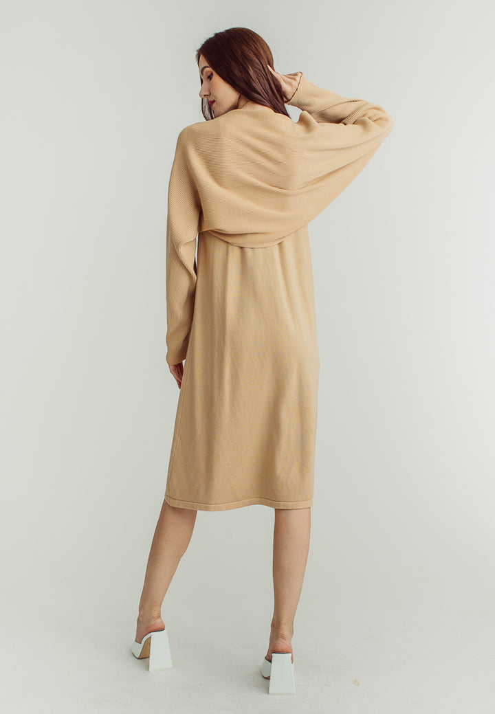 Mandy Brown long Sleeve Cardigans Knitted Top