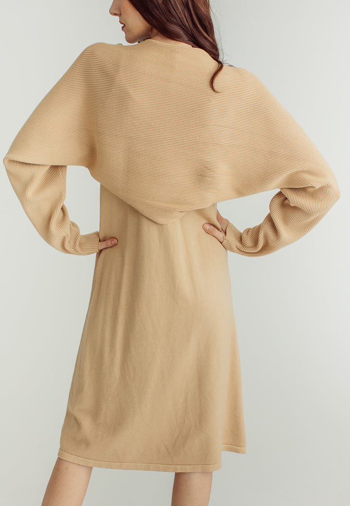 Mandy Brown long Sleeve Cardigans Knitted Top