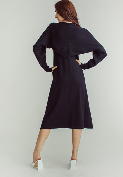 Mandy Black long Sleeve Cardigans Knitted Top
