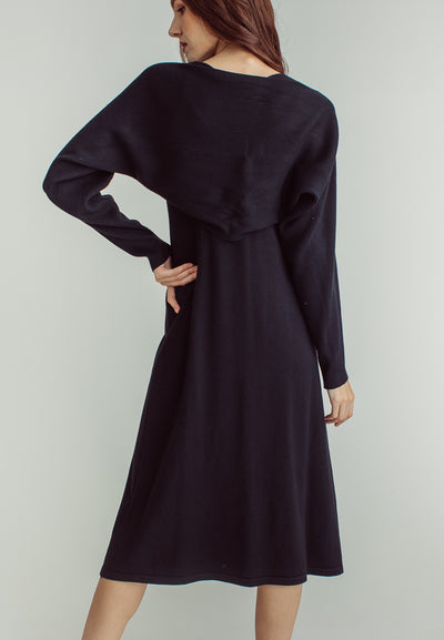 Mandy Black long Sleeve Cardigans Knitted Top