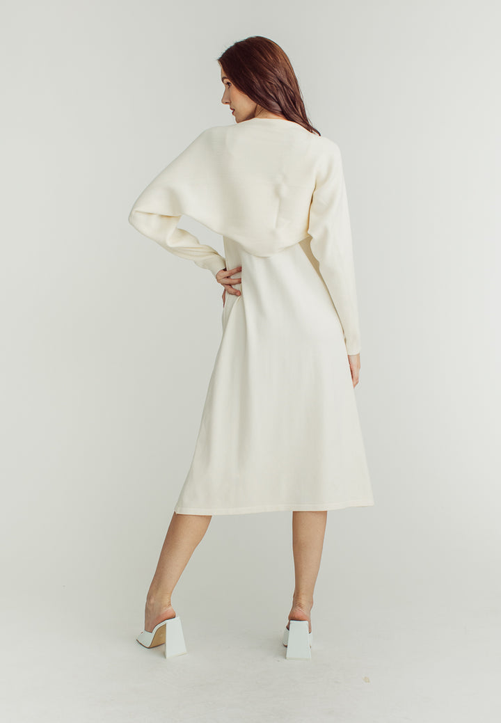 Mandy White long Sleeve Cardigans Knitted Top