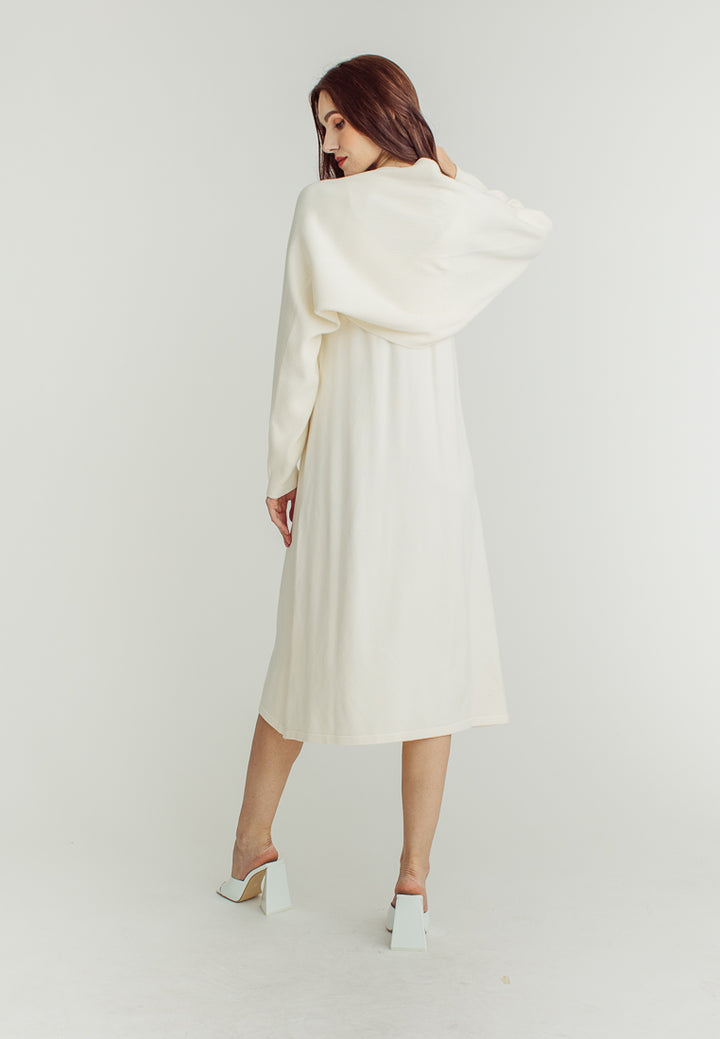 Mandy White long Sleeve Cardigans Knitted Top