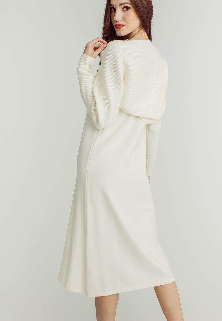 Mandy White long Sleeve Cardigans Knitted Top