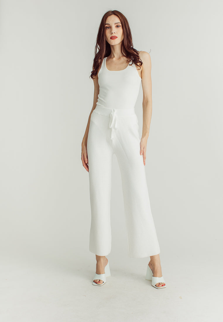 Jewel White Straight Cut Culottes