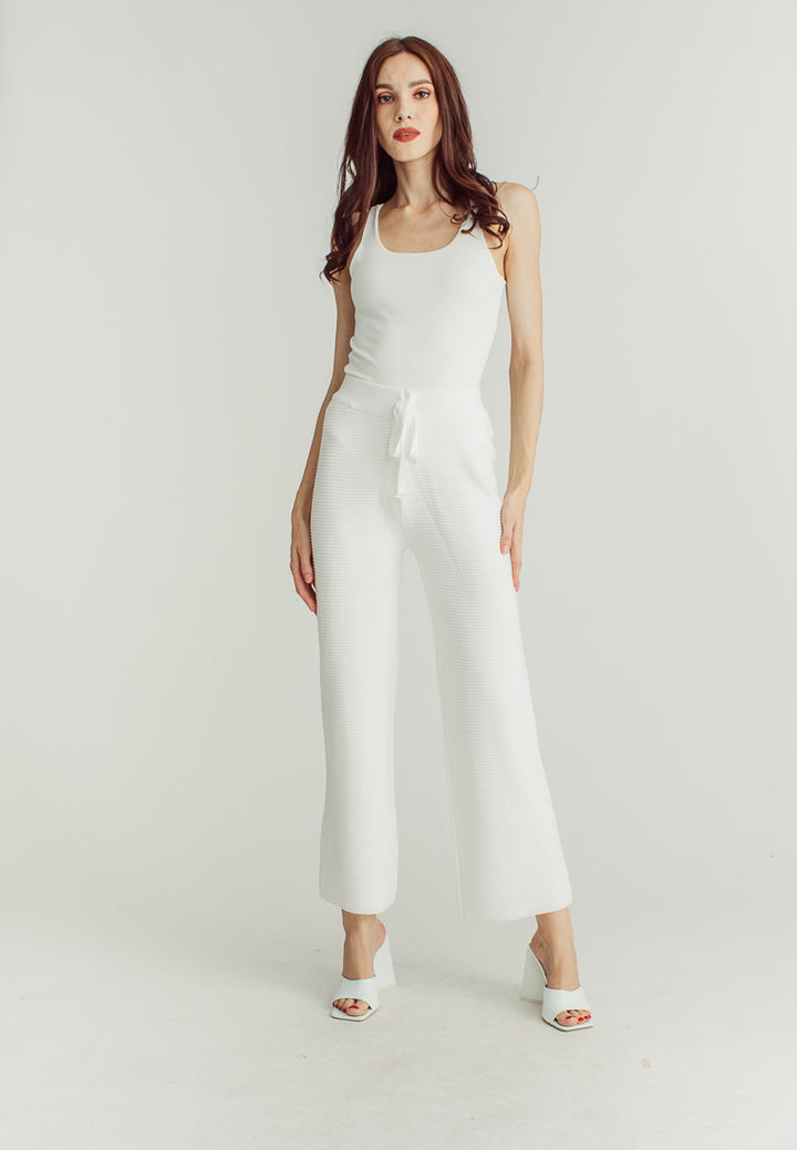 Jewel White Straight Cut Culottes