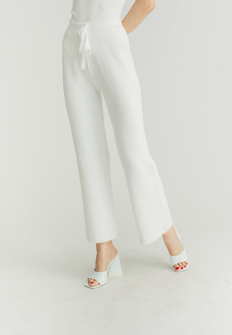 Jewel White Straight Cut Culottes