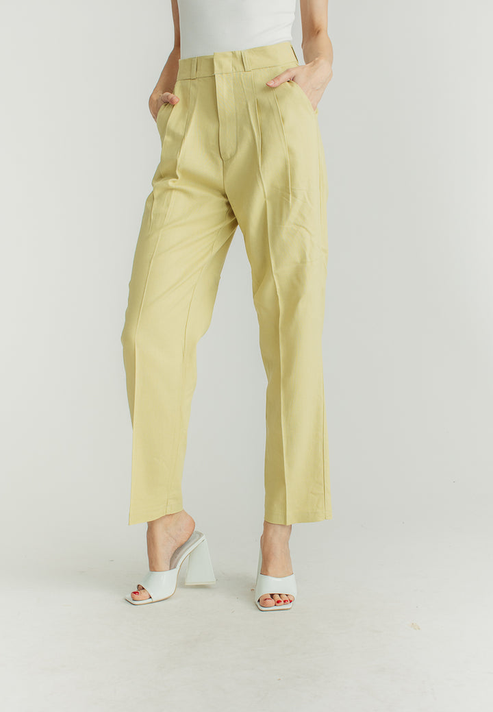 Yvette Green Straight Cut Trouser Pants