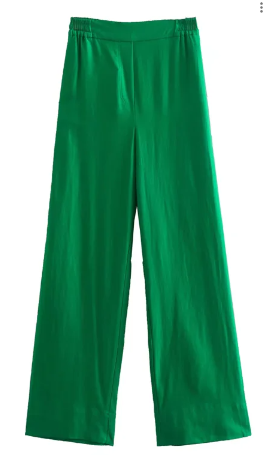Augustine Green Elastic Side Waist Straight Cut Trouser
