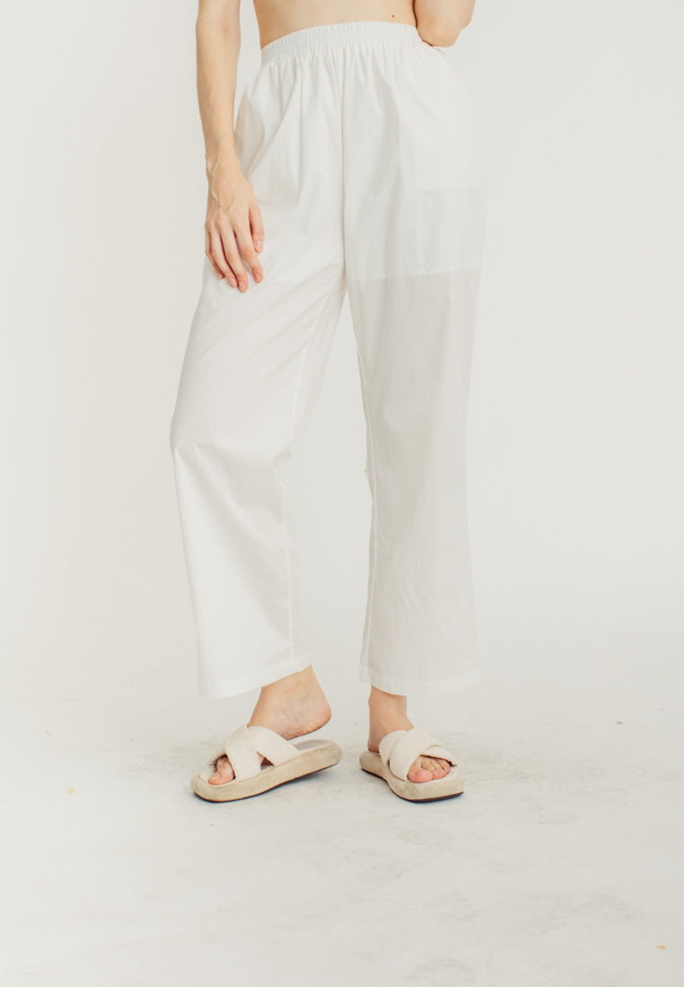 Murray White Sleeveless Top and Elastic Waist Straight Cut Culottes Set