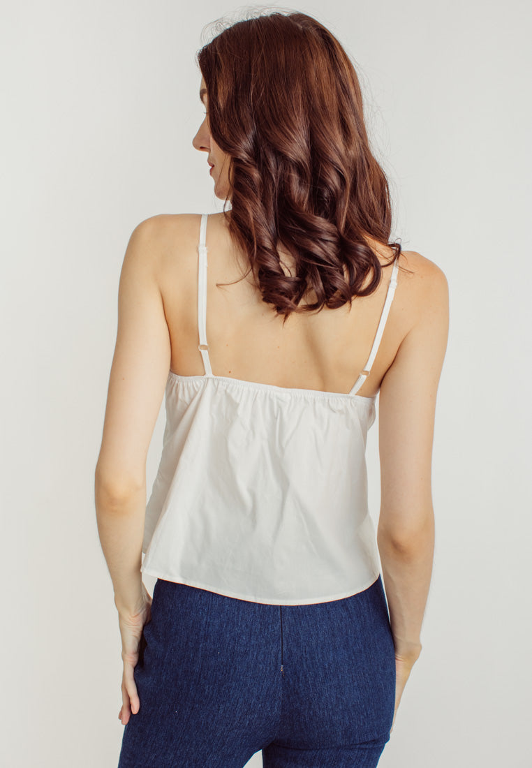 Murray White Sleeveless Top and Elastic Waist Straight Cut Culottes Set