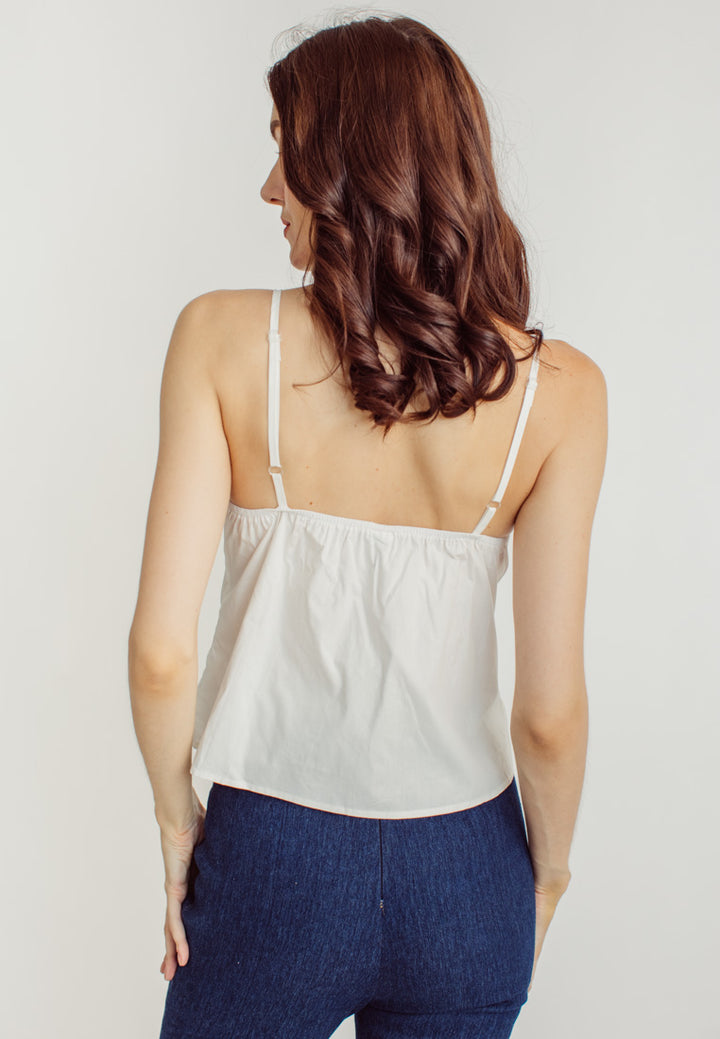 Murray White Sleeveless Top and Elastic Waist Straight Cut Culottes Set