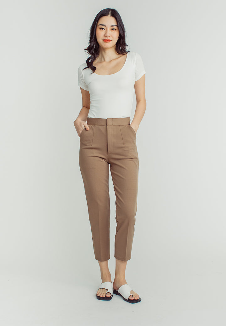 Sachi Khaki Pencil Cut with Side Pocket  Pants