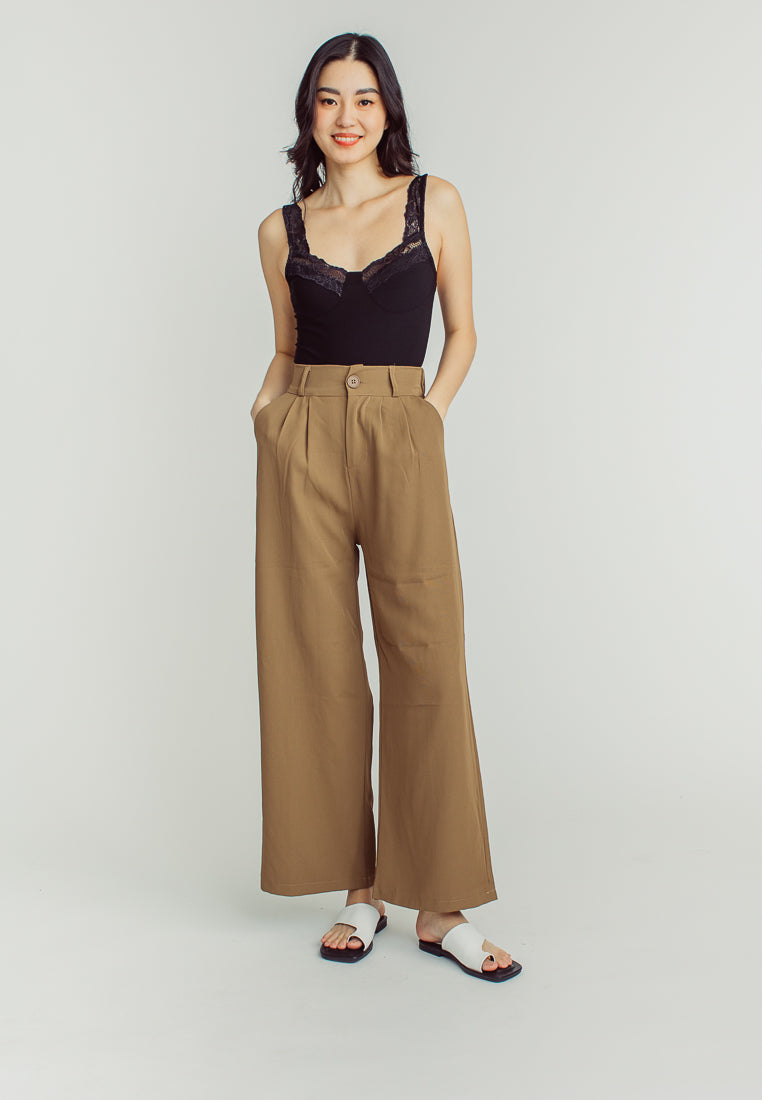 Gerry Brown Elastic Back Straight Cut Trouser Pants